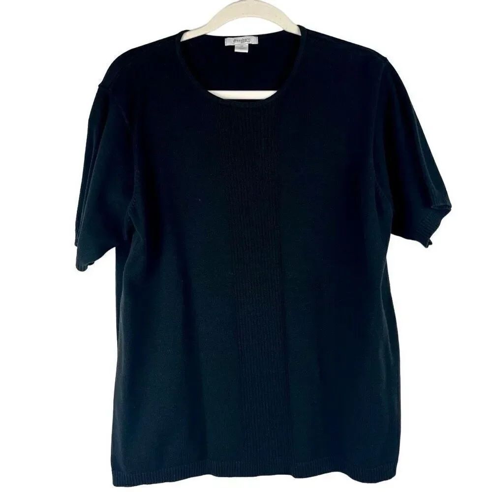 Dress Barn Women’s Black Short Sleeve Sweater 1X